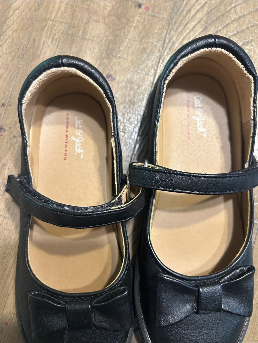 Cat & Jack Black Girls Mary Jane Dress Shoes Size 12